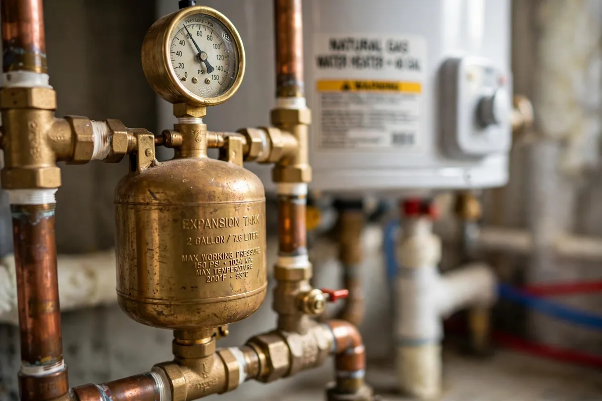 Expansion tank and gauge check on a Beaufort, SC water heater — SC Water Heater Services