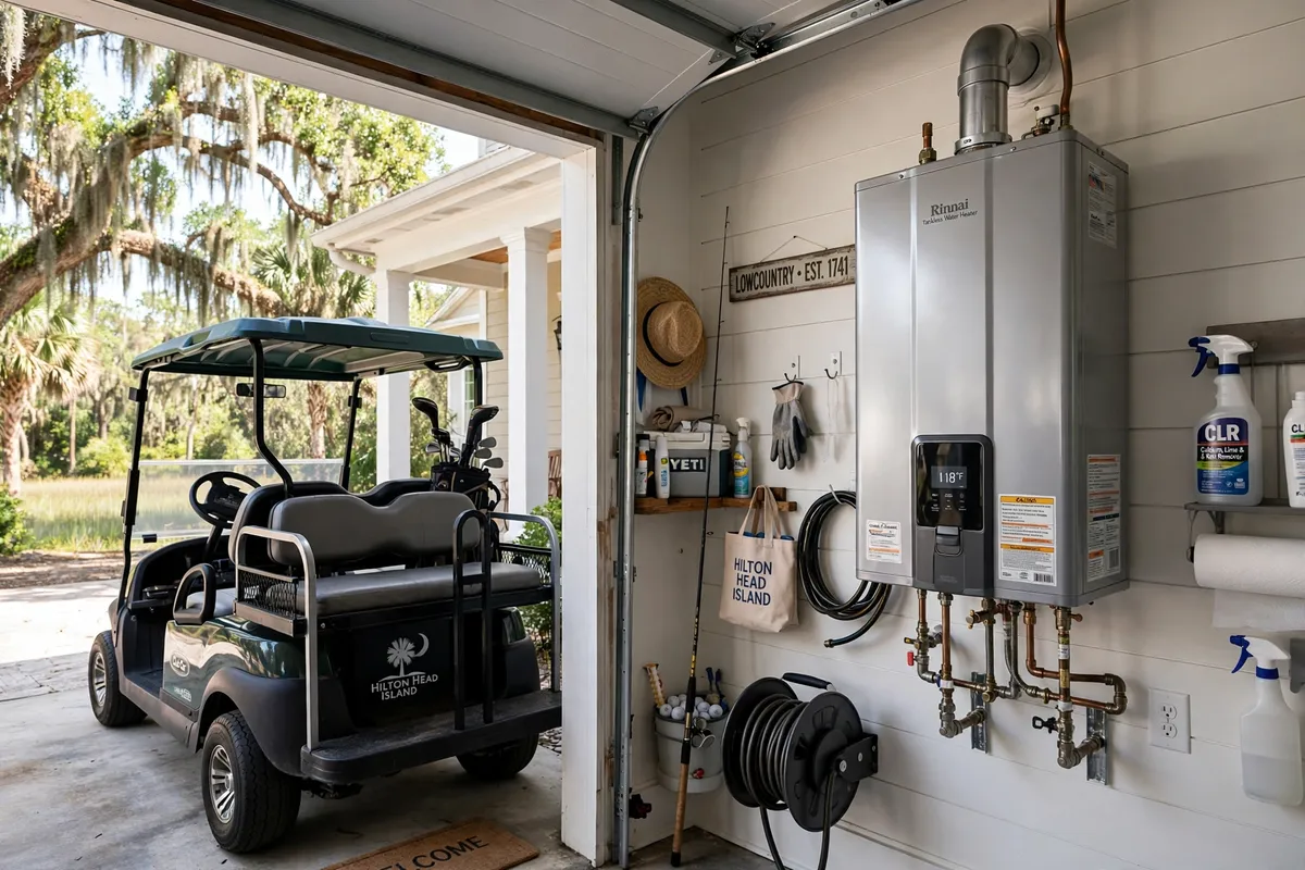 Tankless water heater in a Hilton Head Island, SC home — SC Water Heater Services