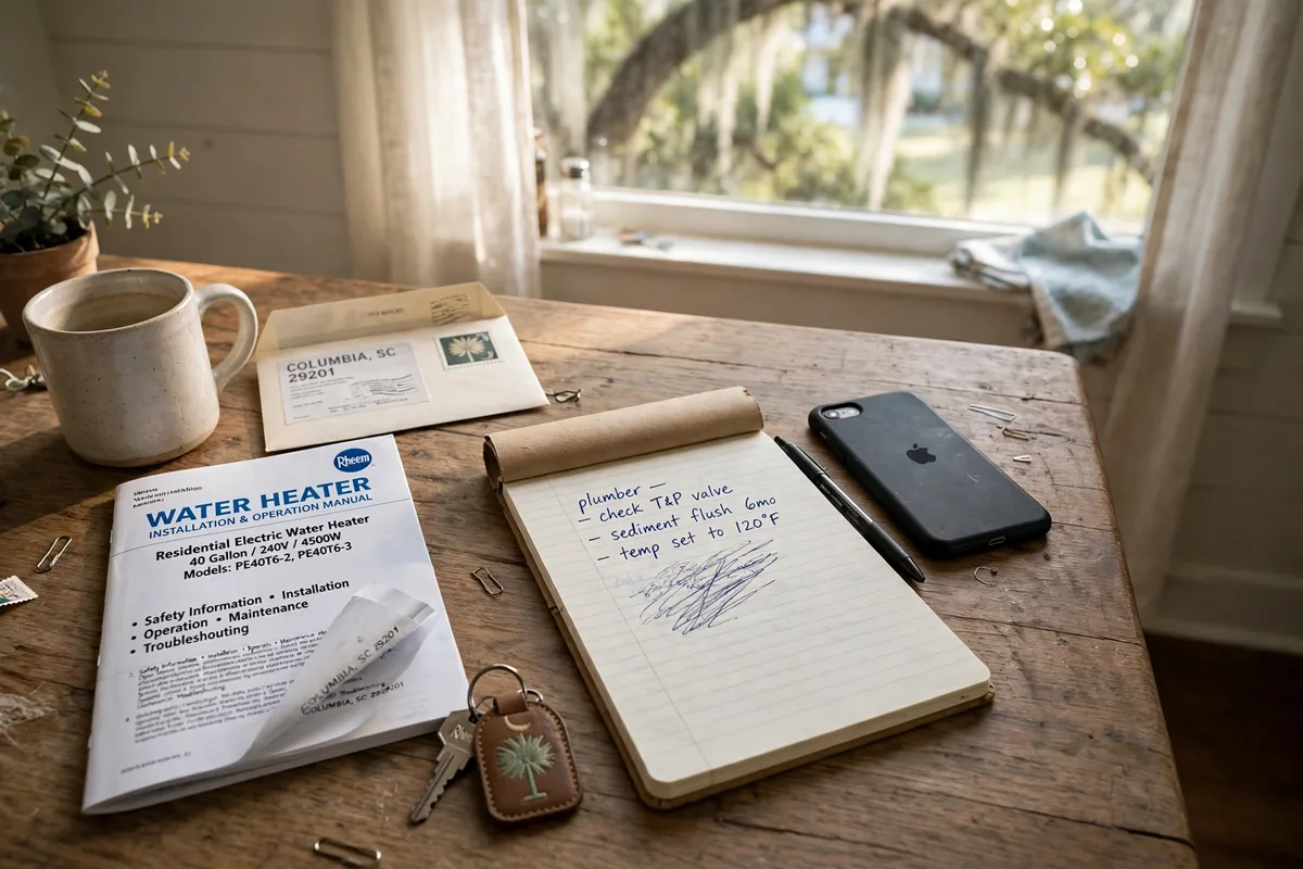 Calling SC Water Heater Services from a South Carolina home