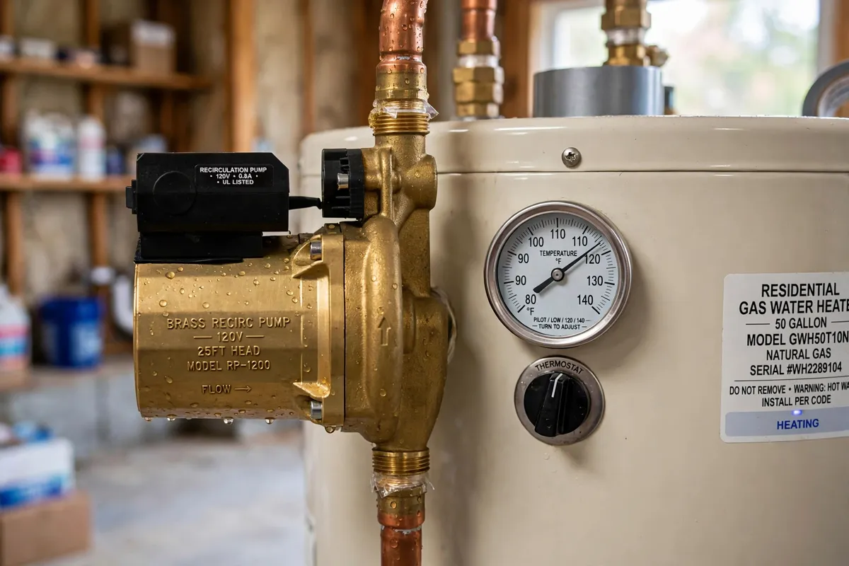 Recirculation pump on a Mount Pleasant, SC water heater — SC Water Heater Services