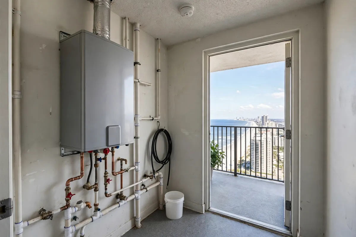 Tankless water heater in a Myrtle Beach, SC condo — SC Water Heater Services