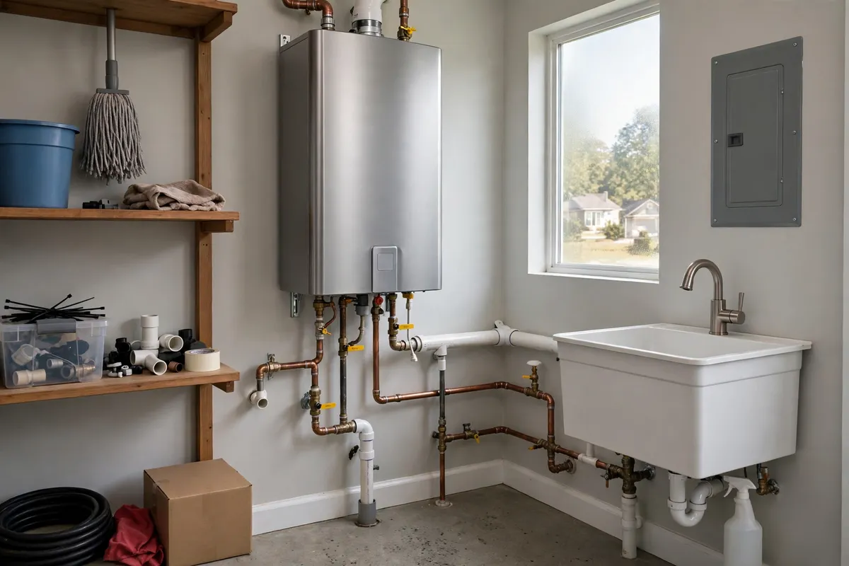Tankless water heater in a Rock Hill, SC home — SC Water Heater Services