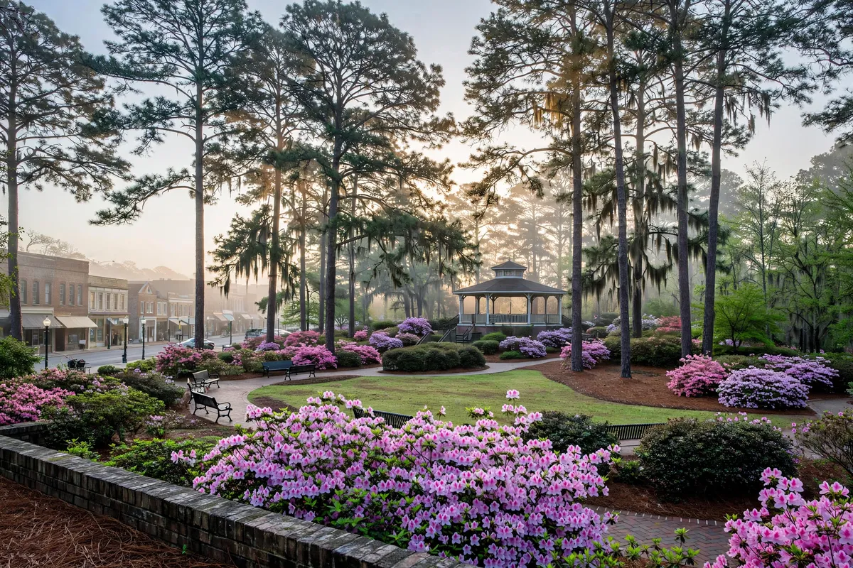 Downtown Summerville, SC and its azaleas — SC Water Heater Services