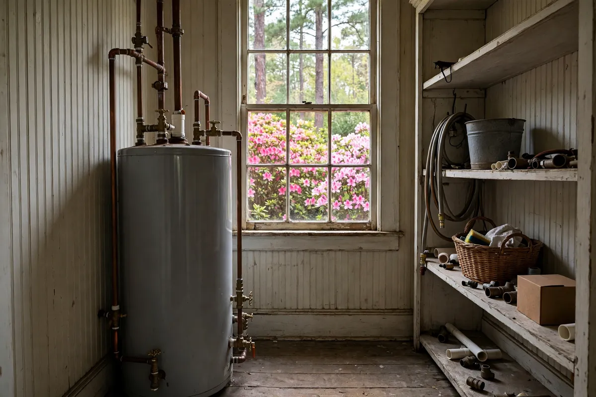 Water heater in a historic Summerville, SC home — SC Water Heater Services