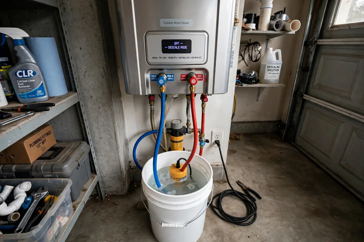 Tankless water heater descaling flush service in South Carolina — SC Water Heater Services